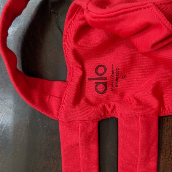 Alo yoga scarlet red fortify bra strappy crop S - Picture 4 of 4
